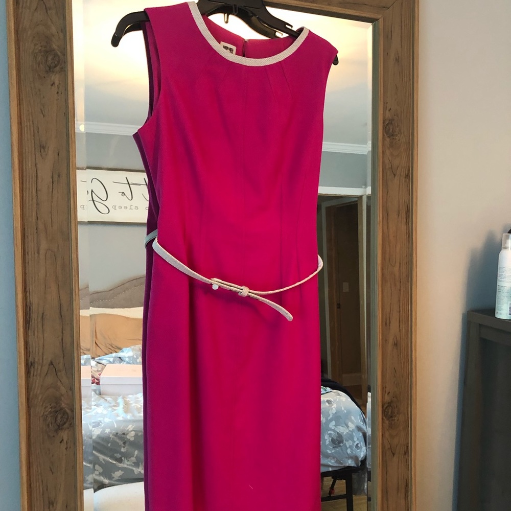 Anne Klein Midi Belted Summer Cocktail Dress